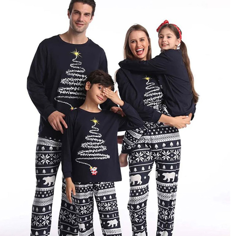 [Adult Pajamas]2023 Christmas Family Pajamas Set HoildayPapa Mama Pajamas Matching
