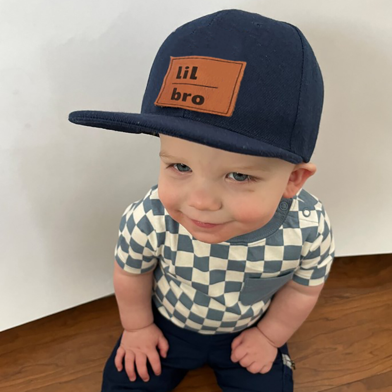 Personalized Infant Hat Big Bro Sis Engraved Toddler Hat 