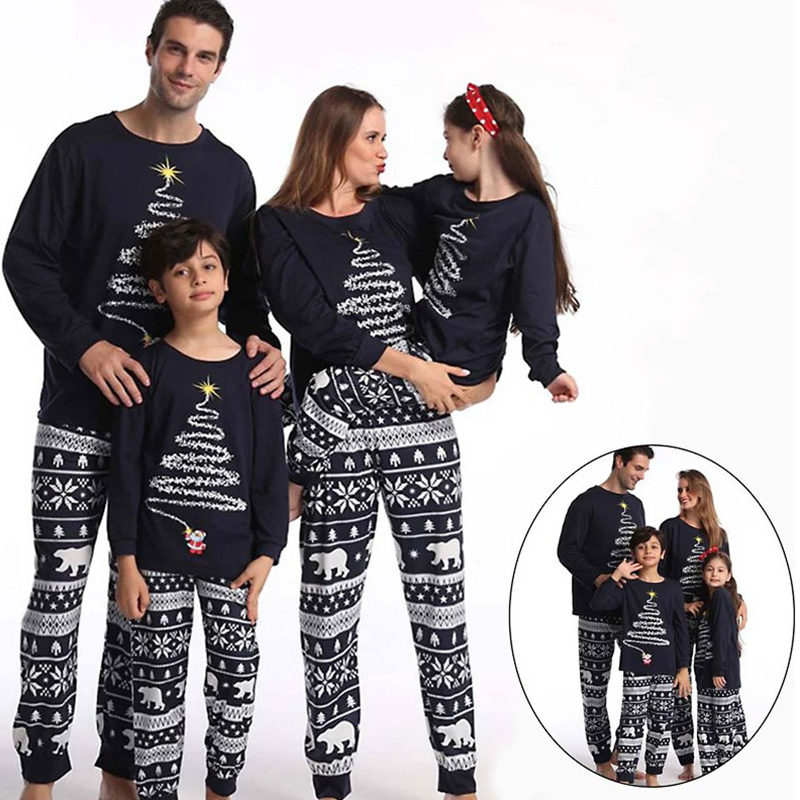 [Adult Pajamas]2023 Christmas Family Pajamas Set HoildayPapa Mama Pajamas Matching