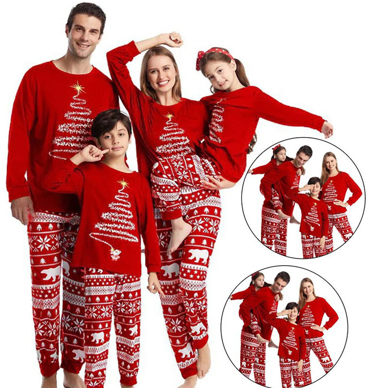 [Adult Pajamas]2023 Christmas Family Pajamas Set HoildayPapa Mama Pajamas Matching