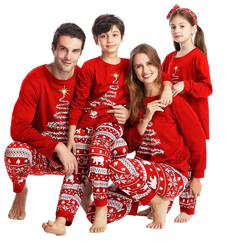 [Adult Pajamas]2023 Christmas Family Pajamas Set HoildayPapa Mama Pajamas Matching
