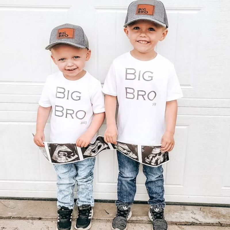 Personalized Infant Hat Big Bro Sis Engraved Toddler Hat 