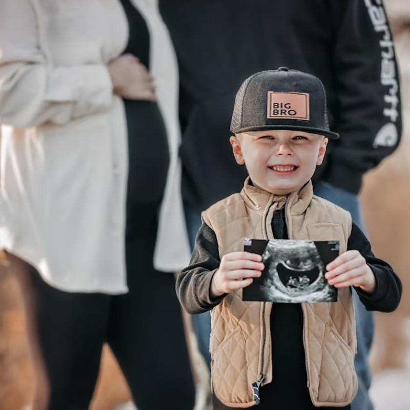 Personalized Infant Hat Big Bro Sis Engraved Toddler Hat 