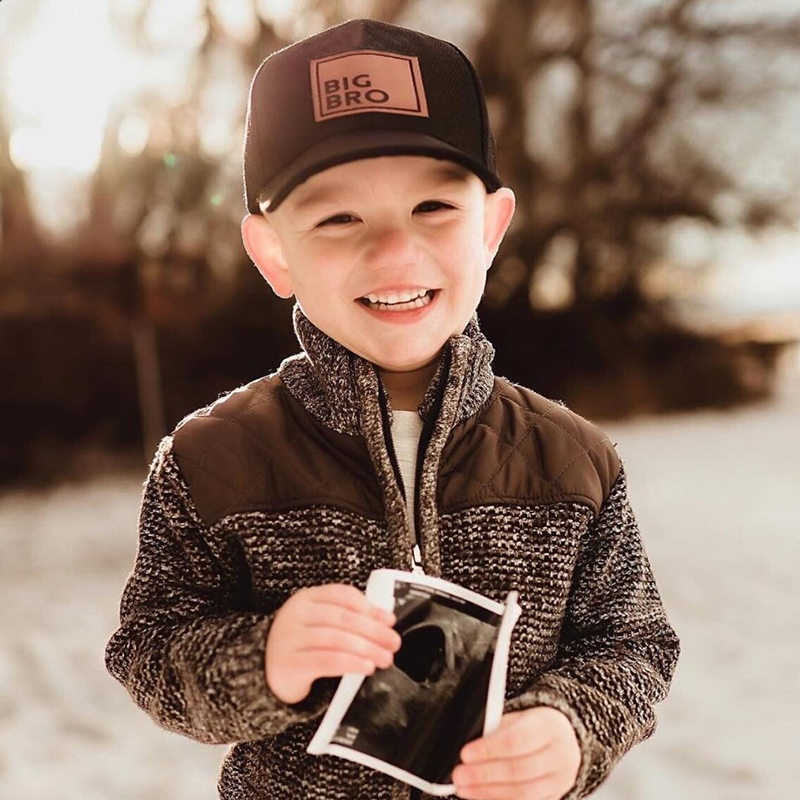 Personalized Infant Hat Big Bro Sis Engraved Toddler Hat 