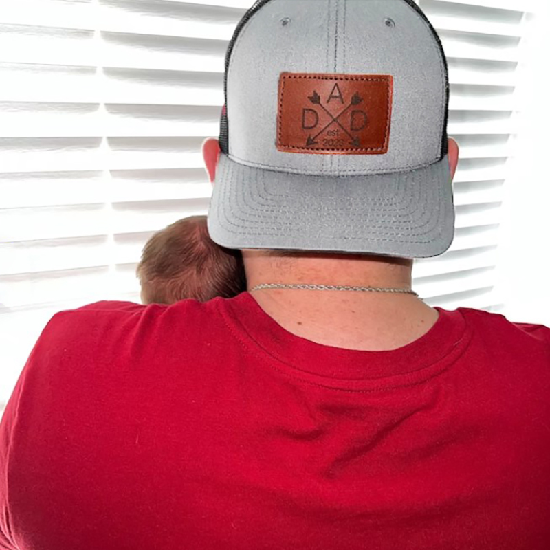 Engraved Dad or Son Baseball Cap, Custom Summer Outdoor Mesh hat