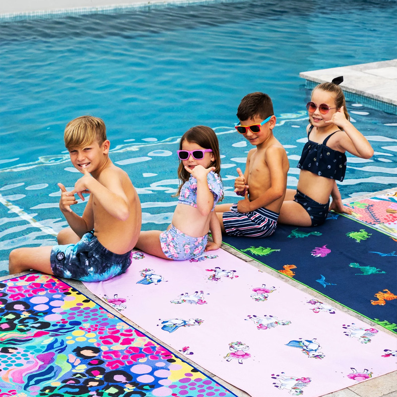 Custom Donuts and Daisy Kids Beach Towel, Kids Gift, Baby Shower Gift Idea
