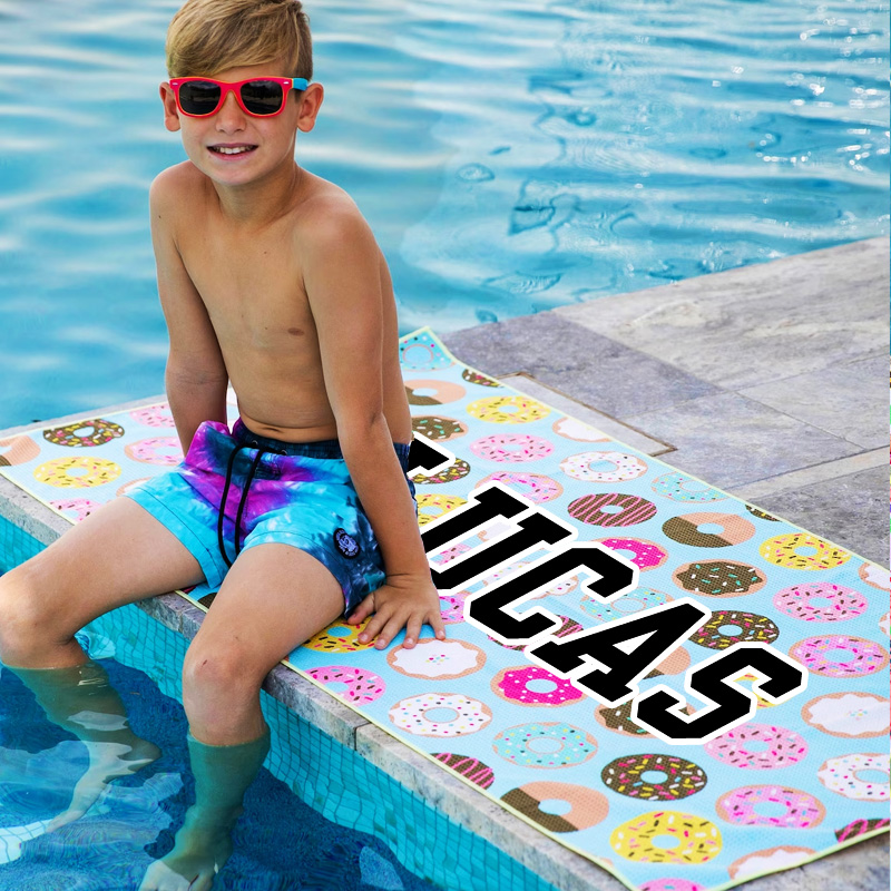Custom Donuts and Daisy Kids Beach Towel, Kids Gift, Baby Shower Gift Idea