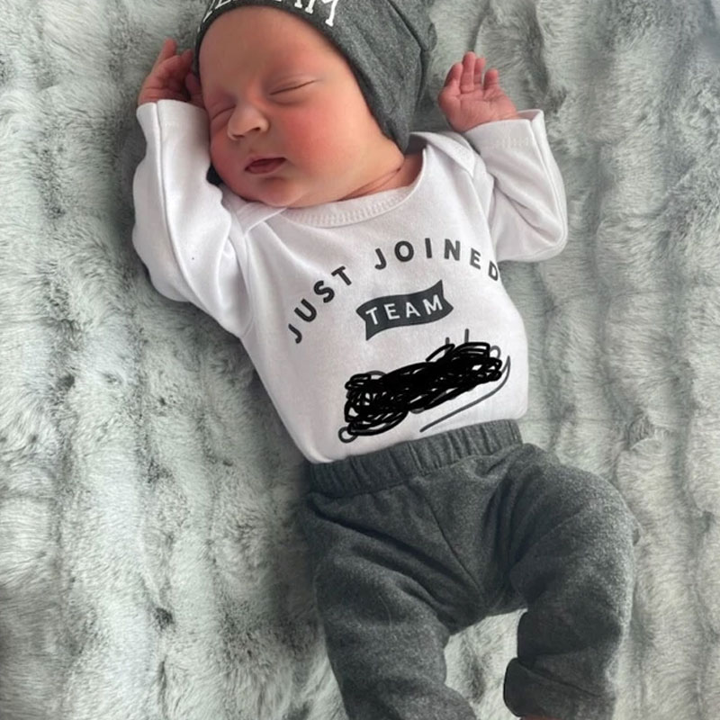 Named Just Joined Team Baby Outfit, Baby Boy Coming Home Outfit