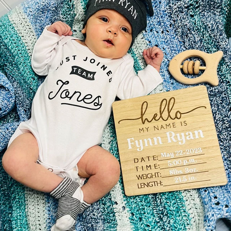 Named Just Joined Team Baby Outfit, Baby Boy Coming Home Outfit