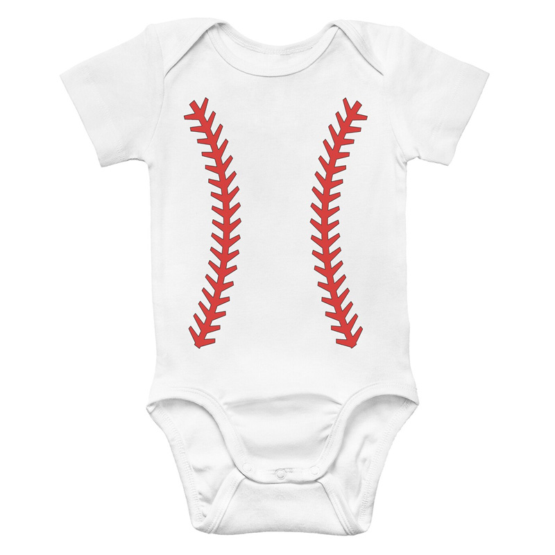 Personalized Sport Jersey Baby Bodysuit for Infant Boys and Girls