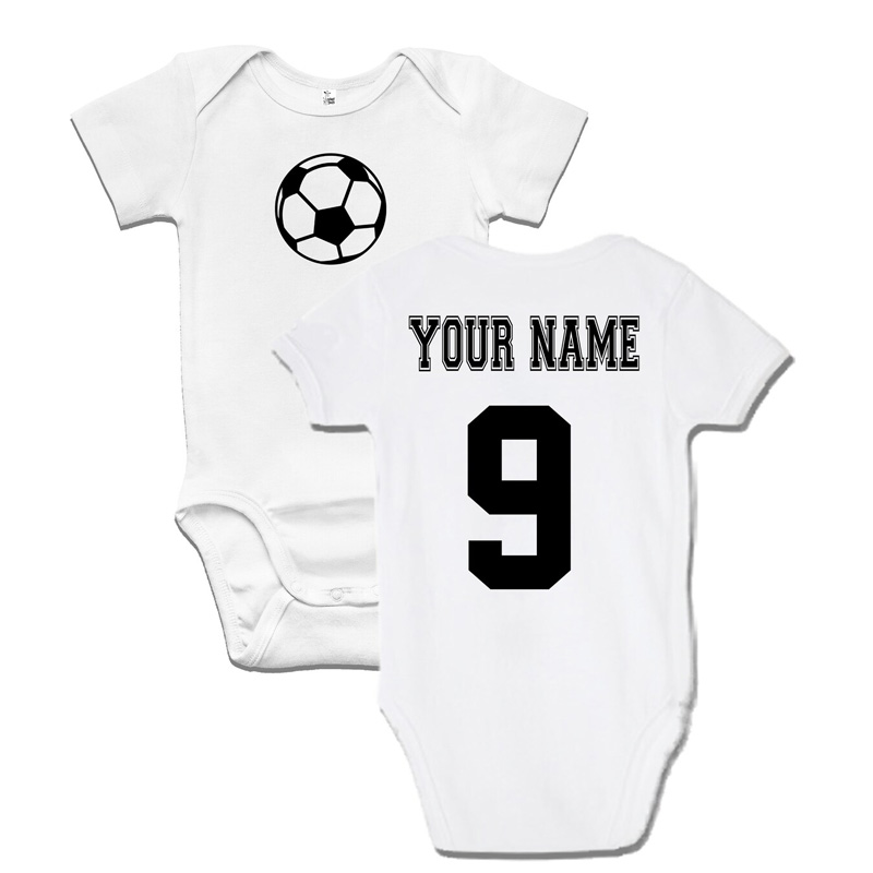 Personalized Sport Jersey Baby Bodysuit for Infant Boys and Girls