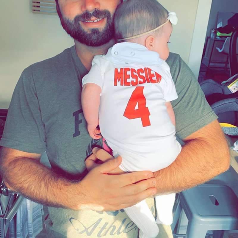 Personalized Sport Jersey Baby Bodysuit for Infant Boys and Girls