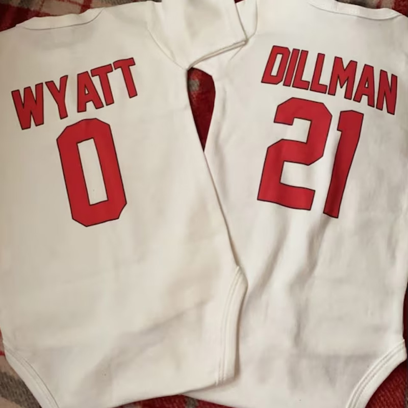 Personalized Sport Jersey Baby Bodysuit for Infant Boys and Girls