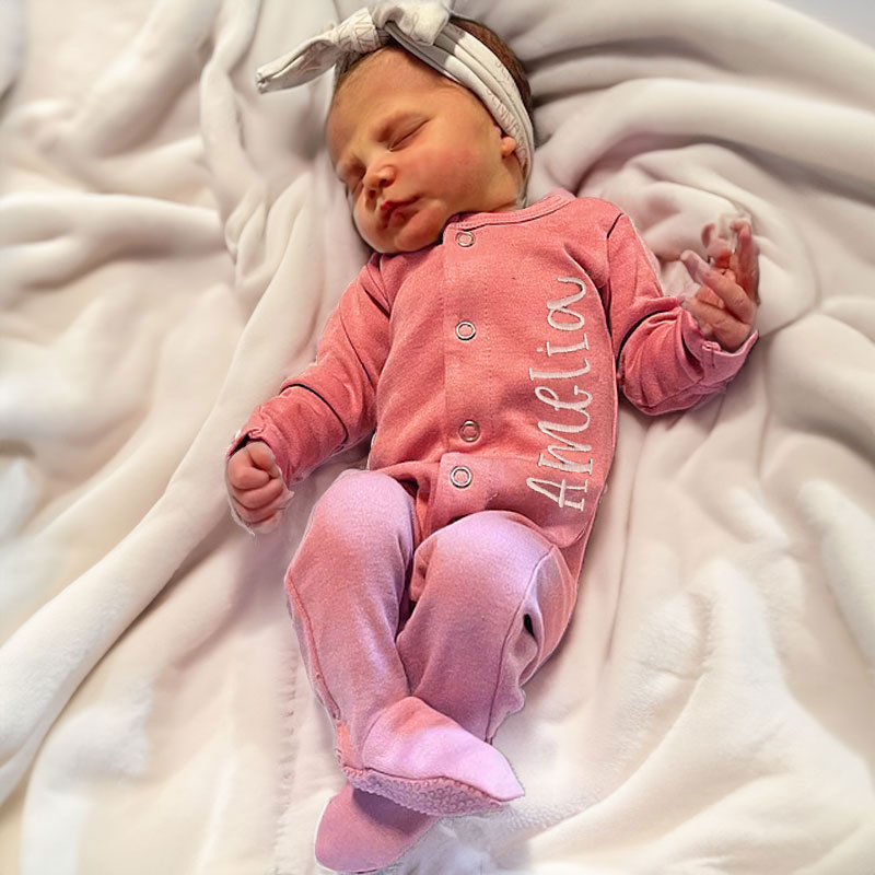 Monogrammed Footie Baby Coming Home Outfit, Sleeper Footie