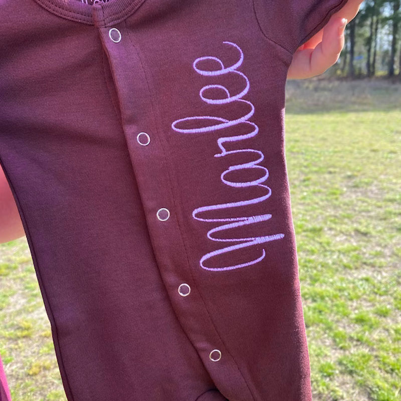 Monogrammed Footie Baby Coming Home Outfit, Sleeper Footie