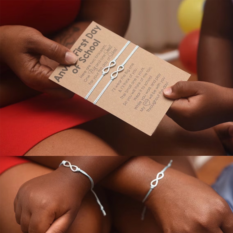 First Day of Kindergarten Mommy and Me Matching Bracelets, Anxiety Gift