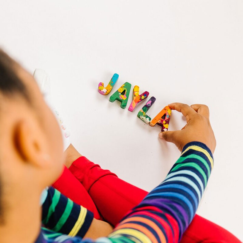 Kids NAME Crayons, Alphabet Name Crayon Toys in a Gift Box