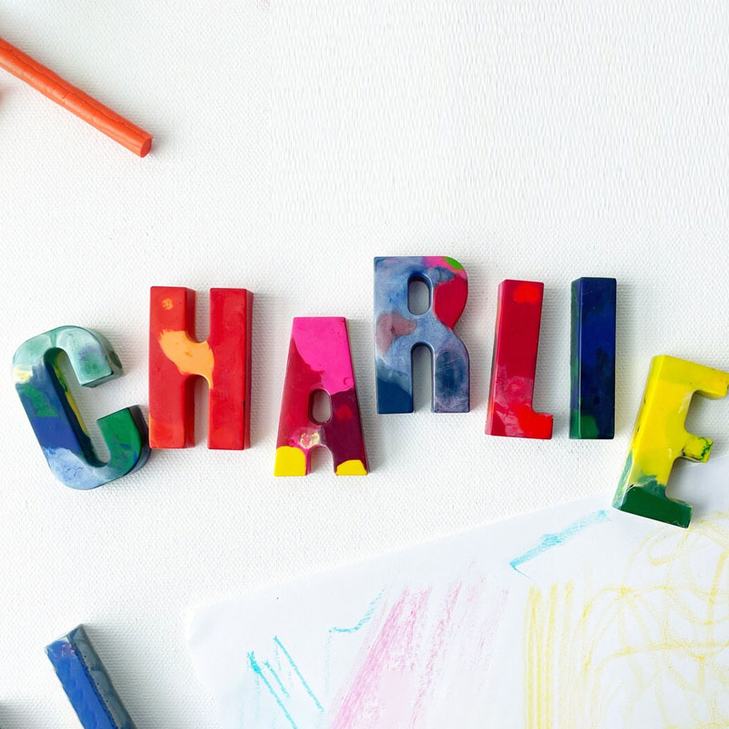 Kids NAME Crayons, Alphabet Name Crayon Toys in a Gift Box