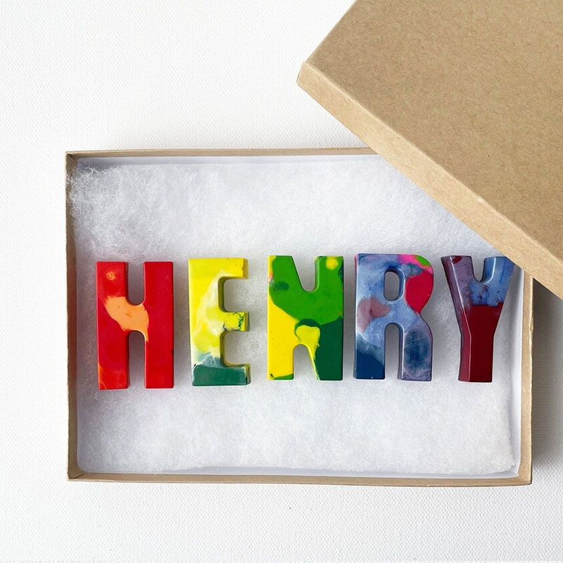Kids NAME Crayons, Alphabet Name Crayon Toys in a Gift Box