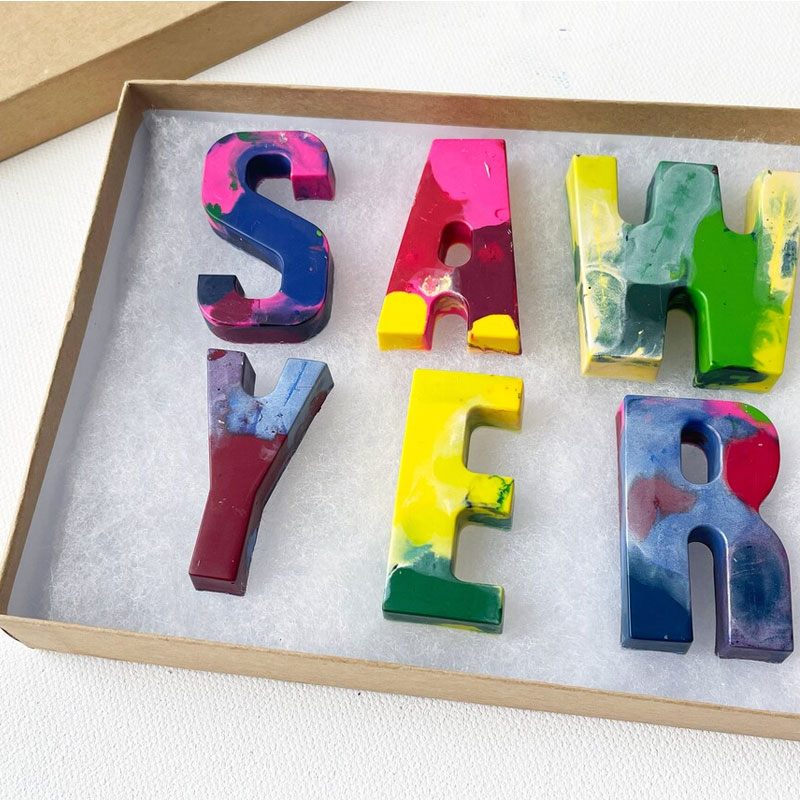 Kids NAME Crayons, Alphabet Name Crayon Toys in a Gift Box