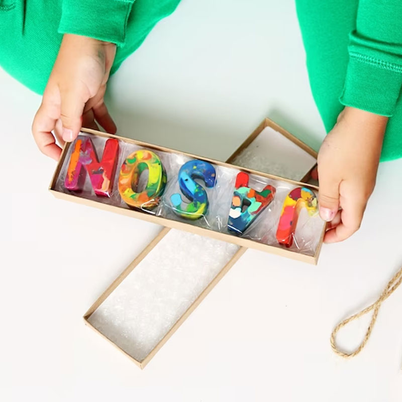 Kids NAME Crayons, Alphabet Name Crayon Toys in a Gift Box