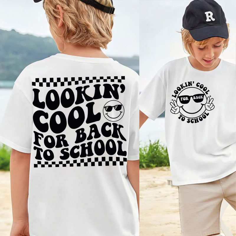 Lookin' Cool for Back to School Kids T-shirt, First Day of School Gift