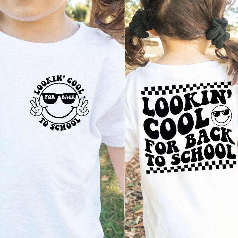 Lookin' Cool for Back to School Kids T-shirt, First Day of School Gift
