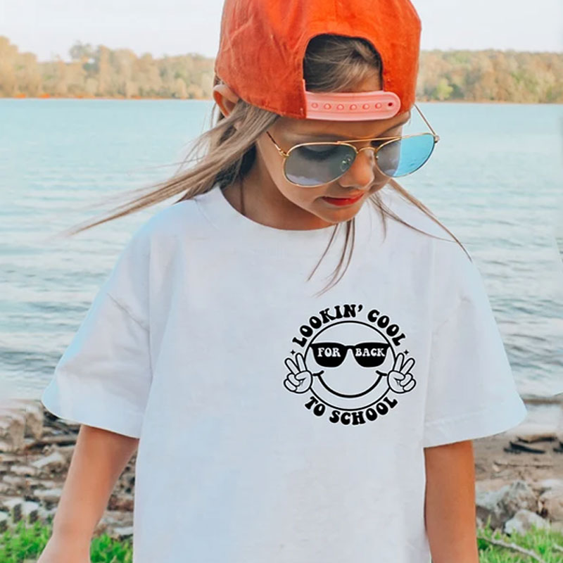 Lookin' Cool for Back to School Kids T-shirt, First Day of School Gift