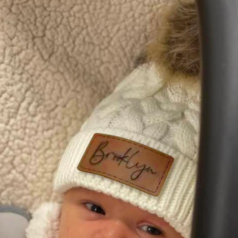 Personalised Toddler-Adult Beanie, Engraved Matching Beanie