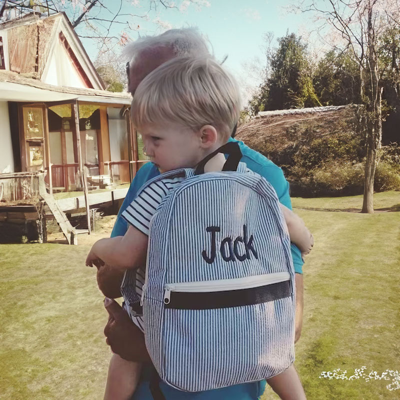 Monogramed Name Toddler Shool Backpack, Personalized School Supply