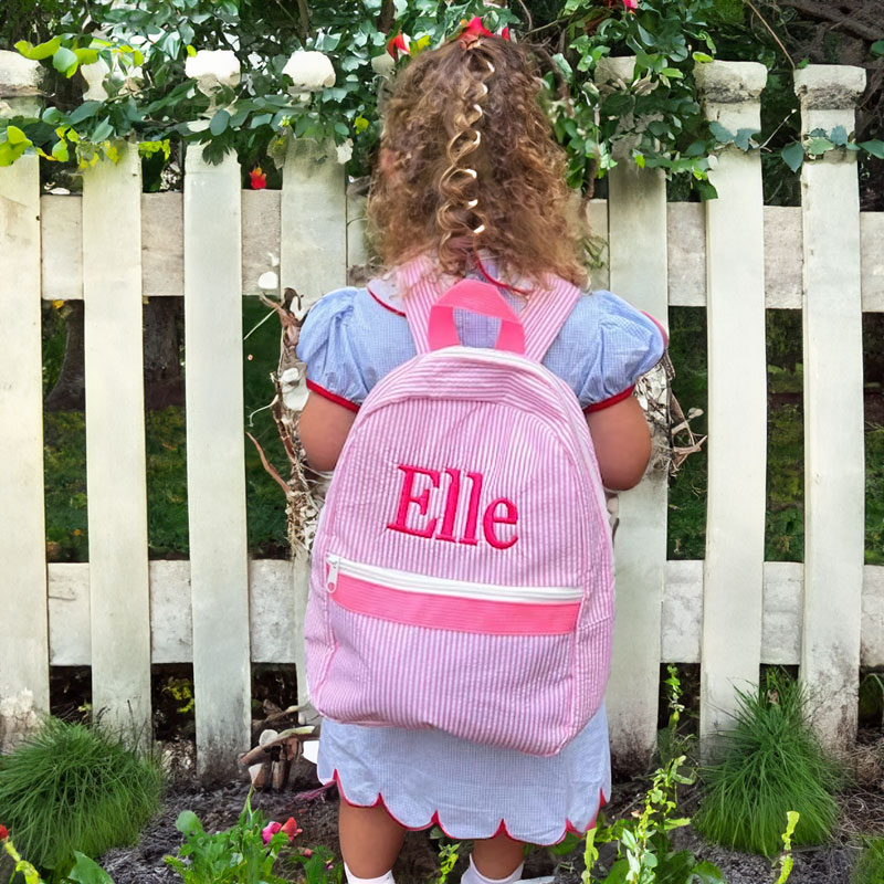 Monogramed Name Toddler Shool Backpack, Personalized School Supply