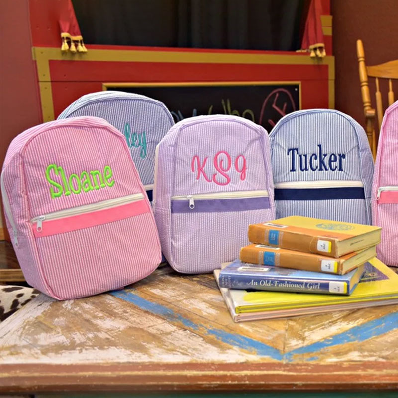 Monogramed Name Toddler Shool Backpack, Personalized School Supply