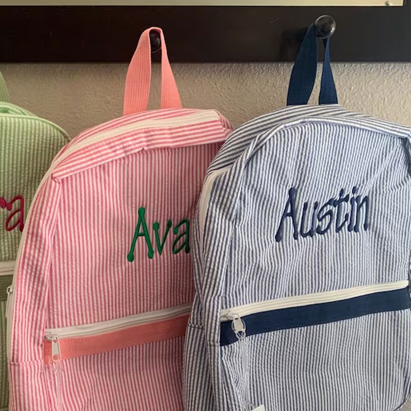 Monogramed Name Toddler Shool Backpack, Personalized School Supply