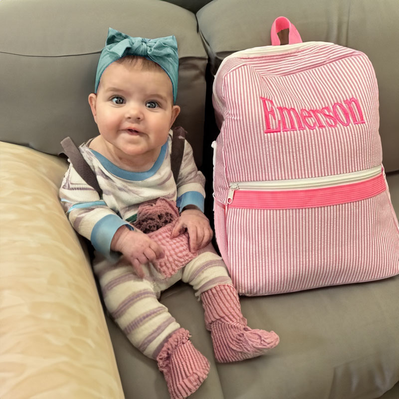 Monogramed Name Toddler Shool Backpack, Personalized School Supply