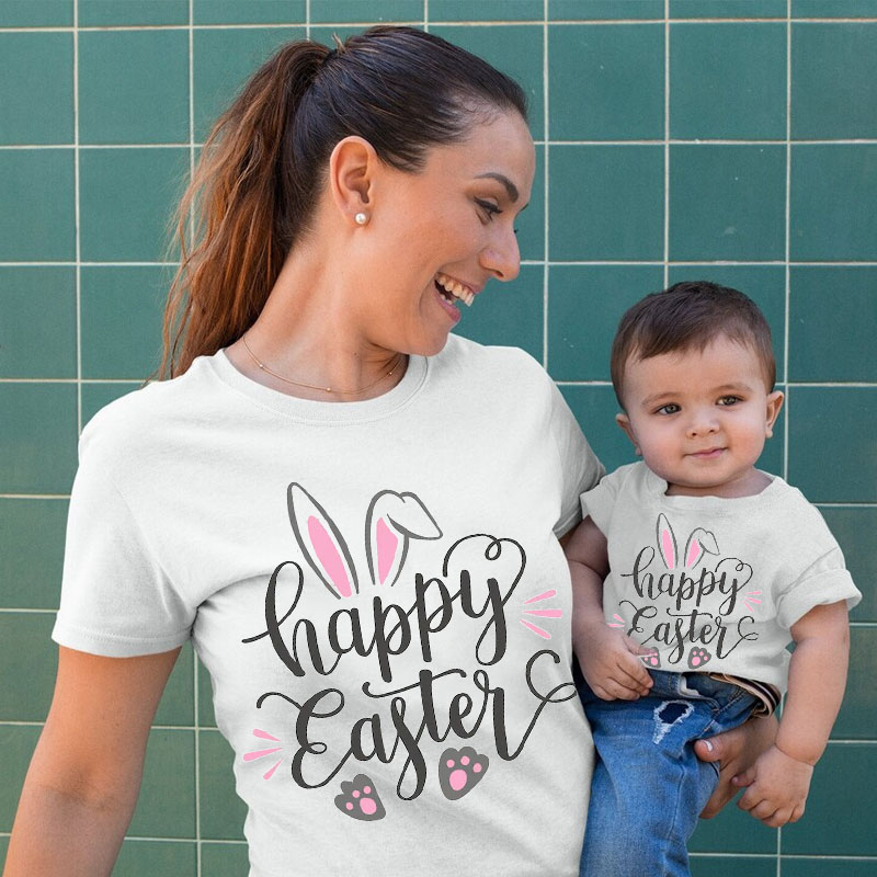 Happy Easter Cat's Paw MaMa,Daddy Shirt