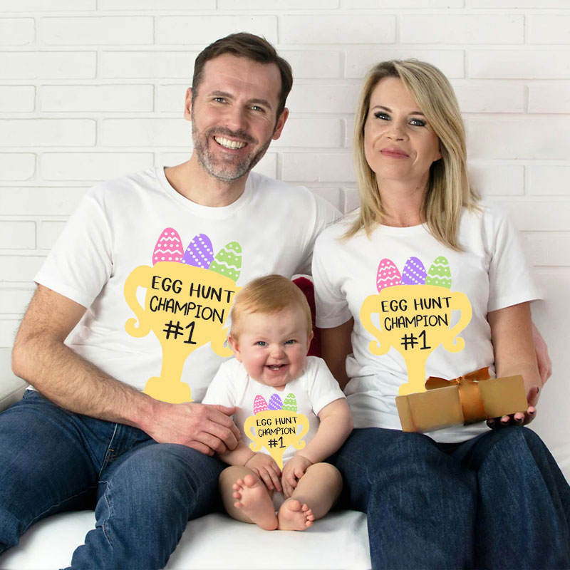 [Adult Tee] Happy Easter Hunt Champion MaMa,Daddy Shirt