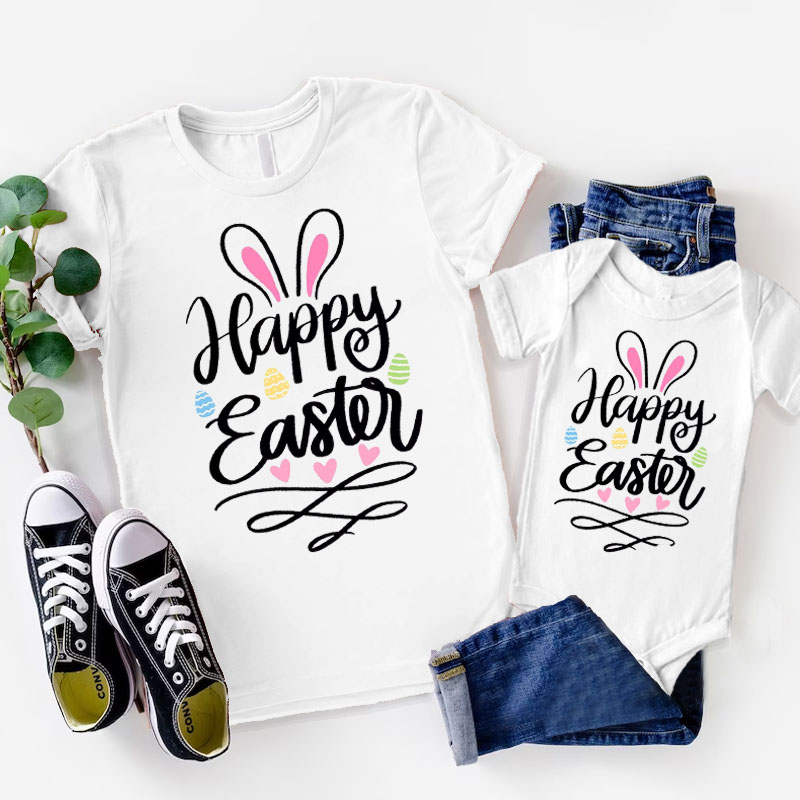 [Baby Bodysuit] Happy Easter Rabbit's Ear Bodysuit