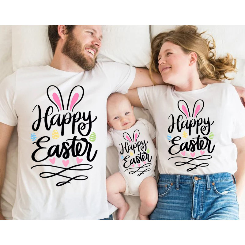 [Adult Tee] Happy Easter Rabbit's Ear MaMa,Daddy Shirt