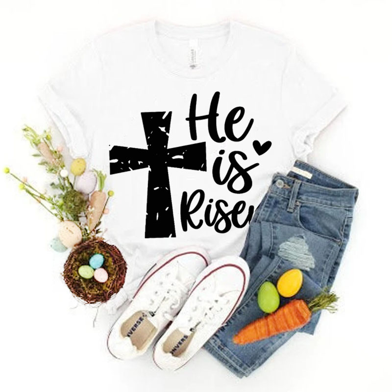 [Adult Tee] Happy Easter He's Risen MaMa,Daddy Shirt