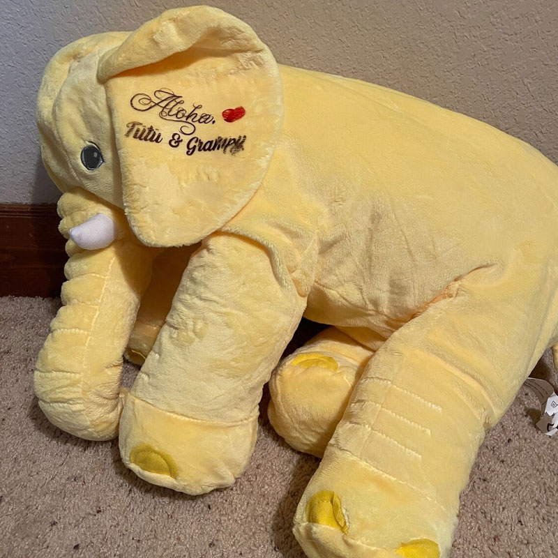 Elephant HUGE Stuffed Elephant Baby Shower Gift