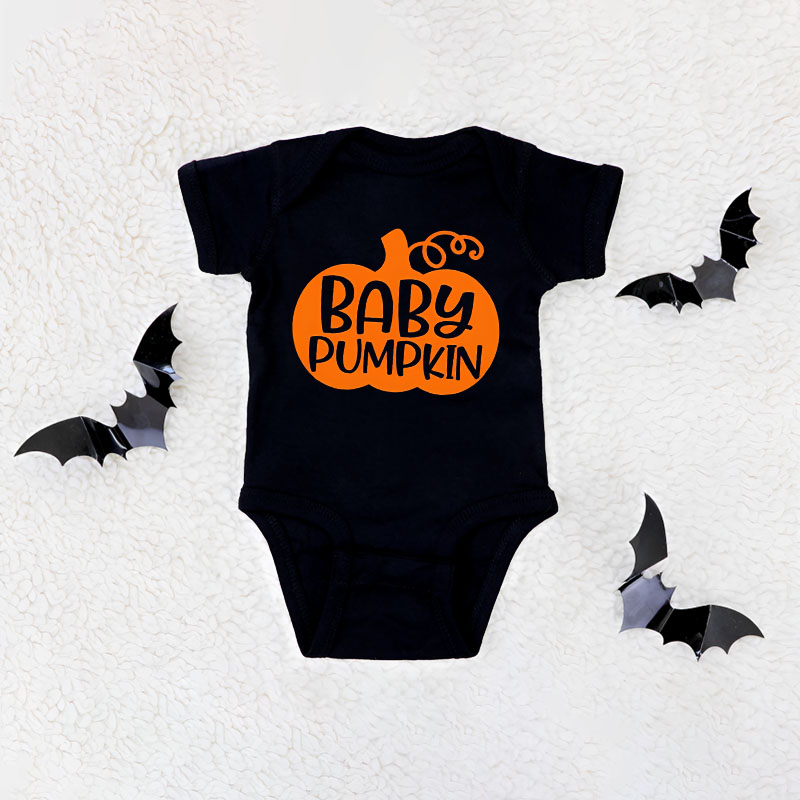 [Baby Bodysuit] Halloween Pumpkin Mom And Baby Shirt Matching Outfit Bodysuit