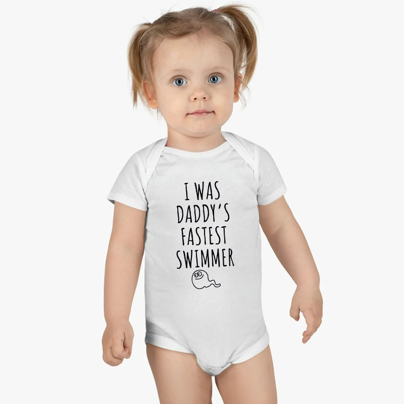 I Was Daddy's Fastest Swimmer Newborn unisex Onesie