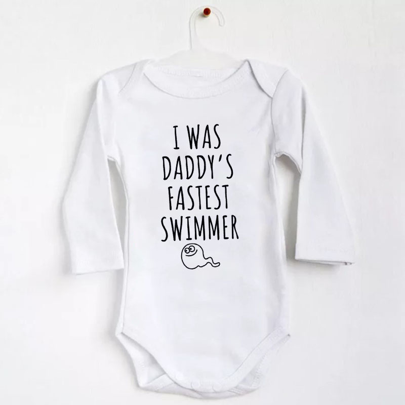 I Was Daddy's Fastest Swimmer Newborn unisex Onesie