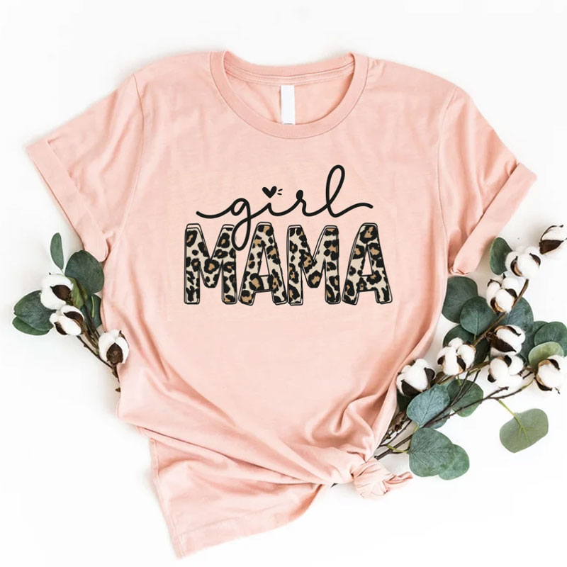 Girl Mama Leopard Shirt, Mother's Day Gift