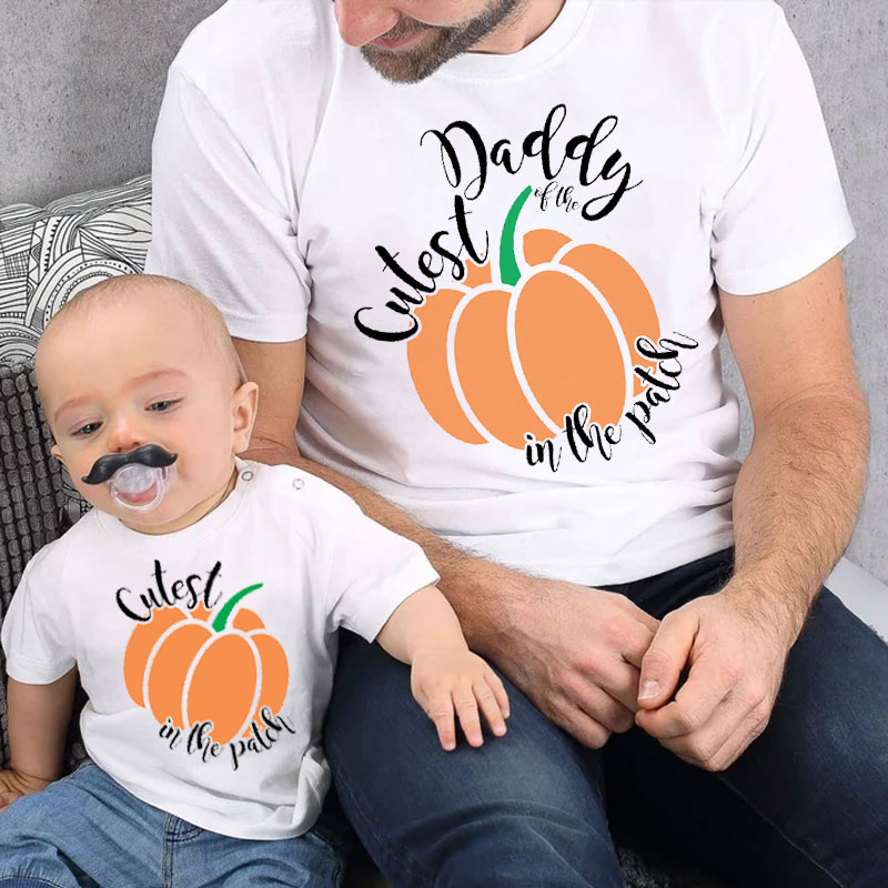 [Adult Tee]Cutest Pumpkin in the Patch Halloween T-shirt Matching Shirt 