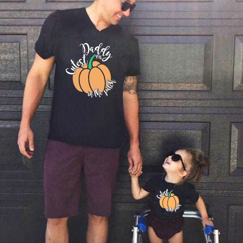 [Adult Tee]Cutest Pumpkin in the Patch Halloween T-shirt Matching Shirt 
