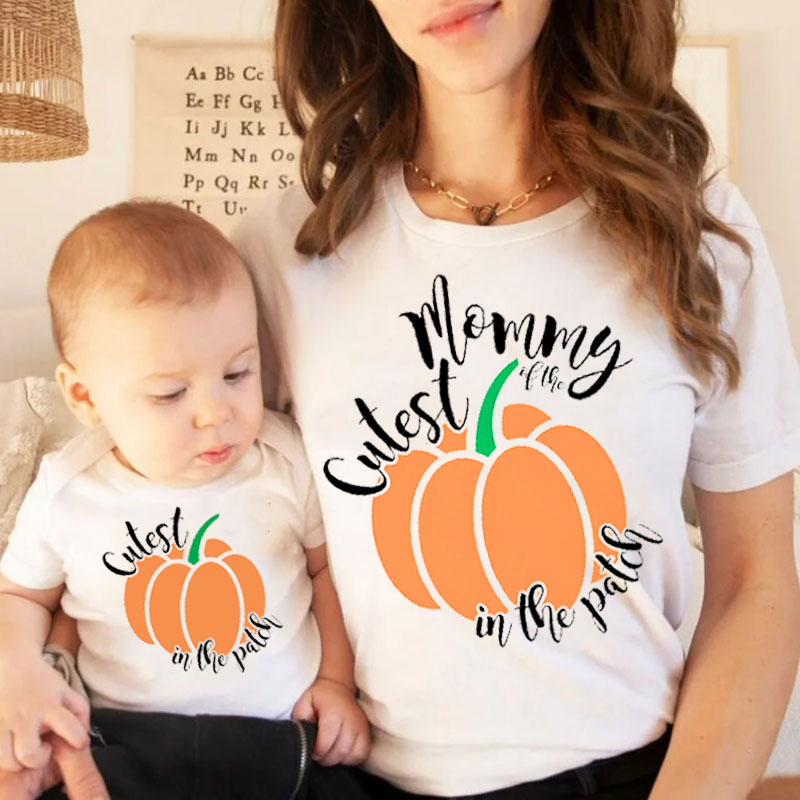 [Baby Bodysuit] Halloween Family Shirt Cutest Pumpkin in the Patch 