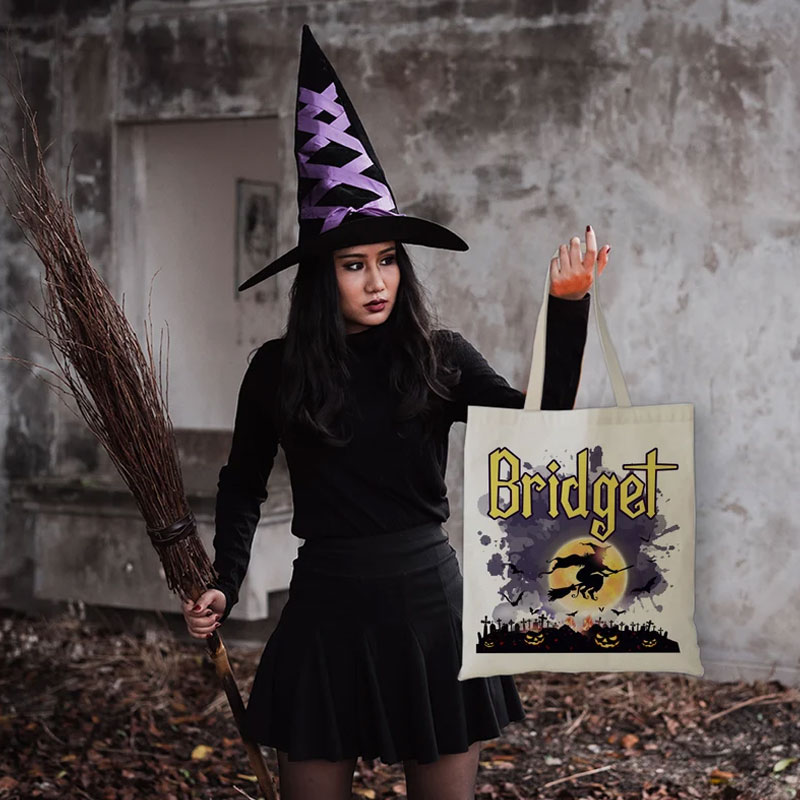Halloween Tote Bags Customized Goodie Bag for Girls Boys