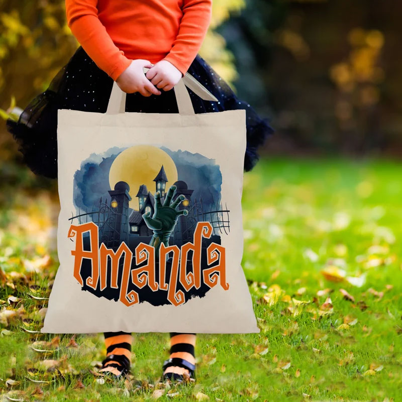 Halloween Tote Bags Customized Goodie Bag for Girls Boys