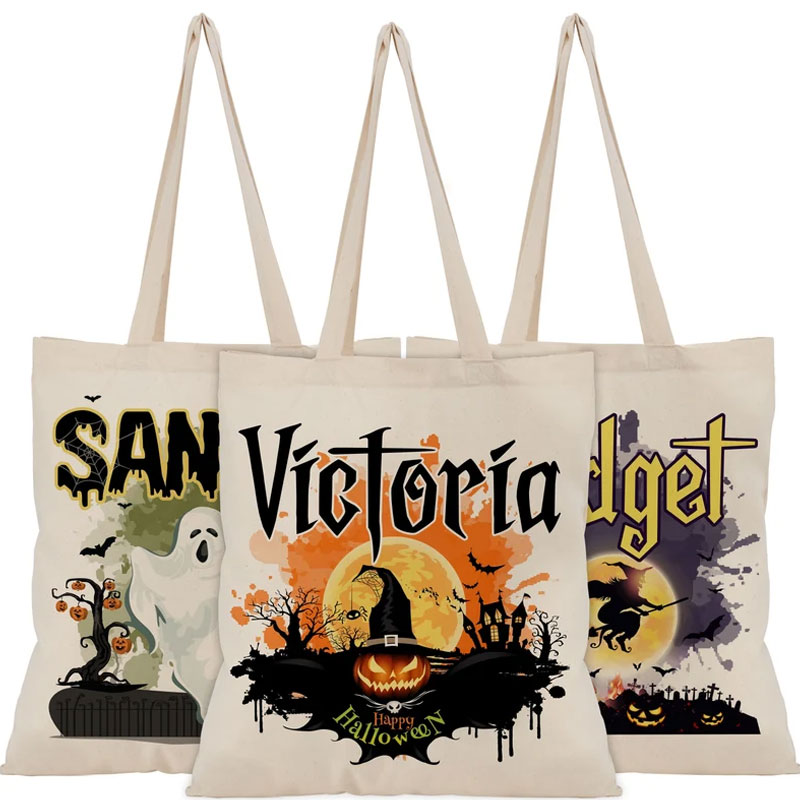 Halloween Tote Bags Customized Goodie Bag for Girls Boys